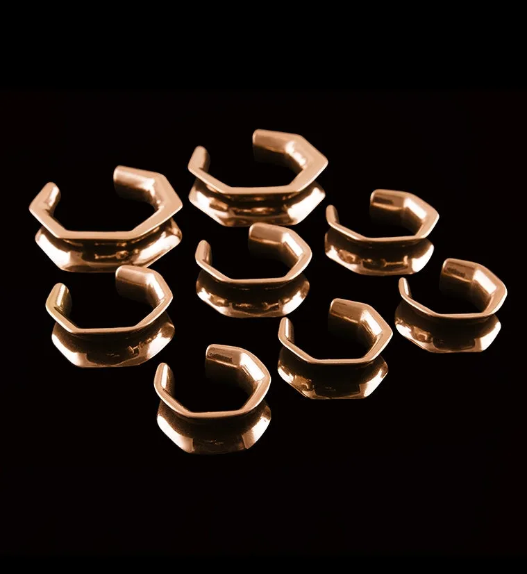 Rose Gold PVD Hex Saddles