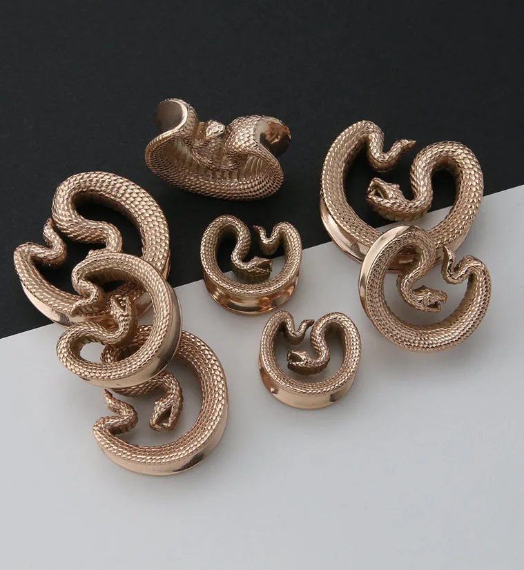 Rose Gold PVD Snake Stainless Steel Saddles