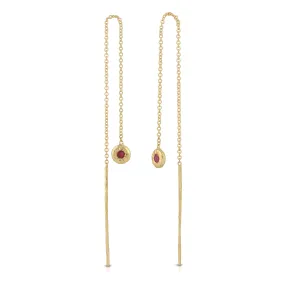 Ruby Nesting Gem Drop Earrings