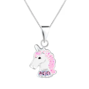 SALE! Sterling Silver Girl's Stardust Unicorn Necklace