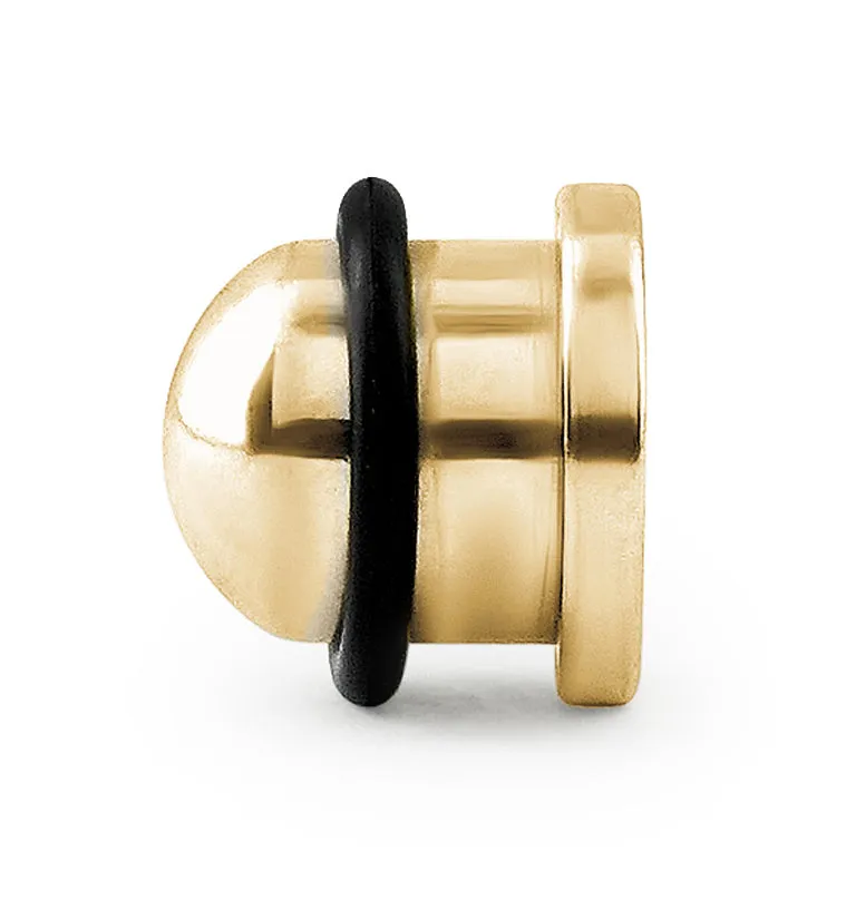 Simple Single Flare Gold Steel Plugs
