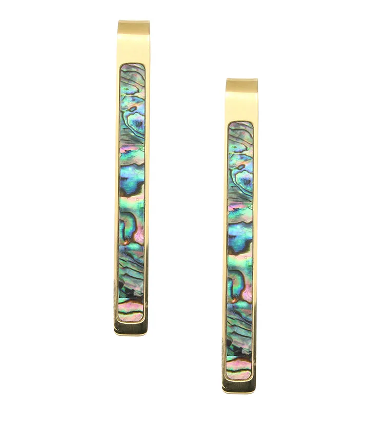 Slim Abalone Tower Brass Ear Weights