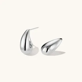 Small Dome Earrings in Silver