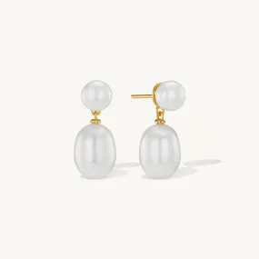 Soleil Pearl Earrings Gold