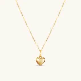 Solid Gold Heart Necklace