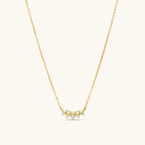 Solid Gold Marquise Necklace
