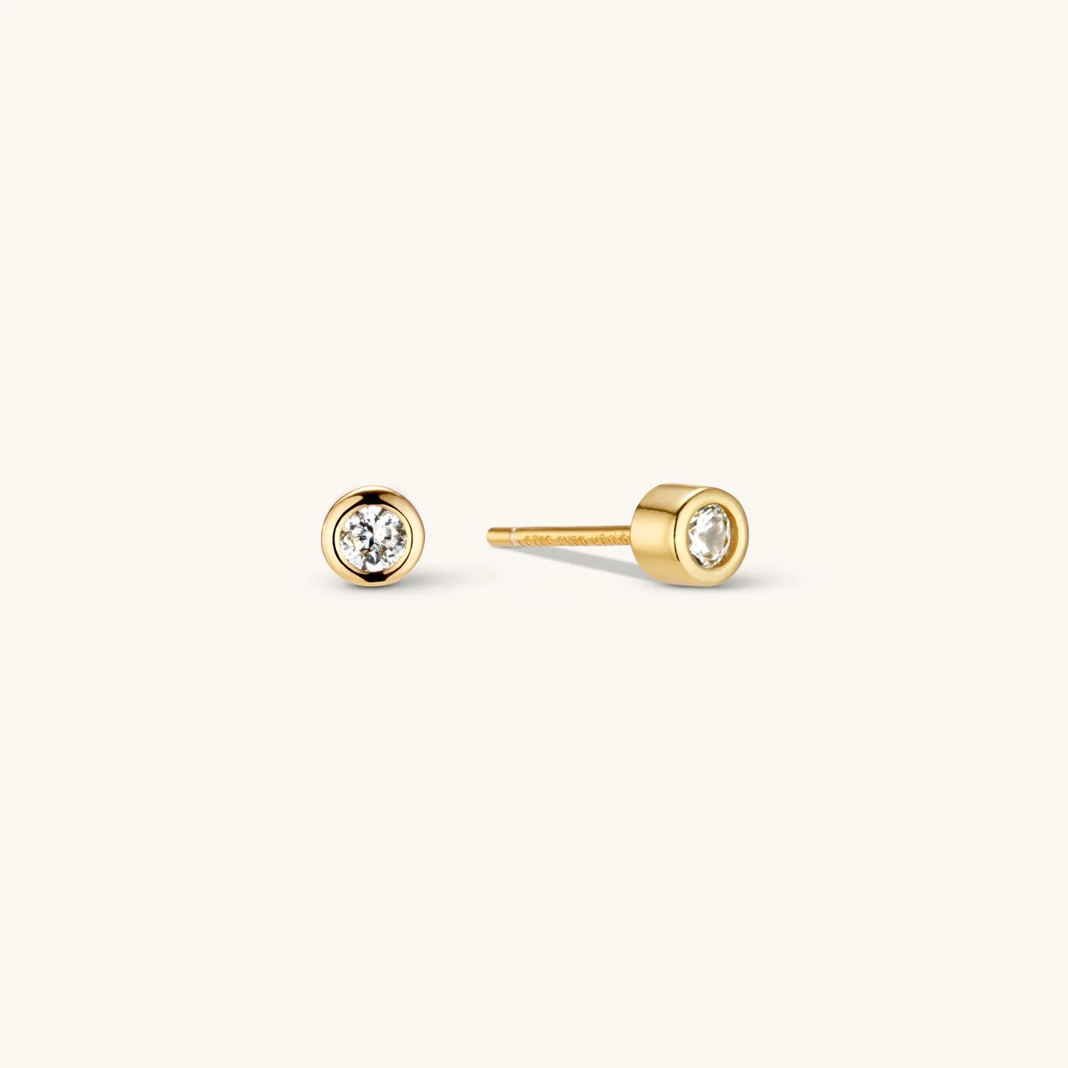 Sphere Pave Studs In Gold