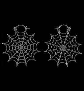 Spiderweb White Brass Ear Weights