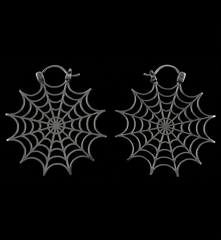 Spiderweb White Brass Ear Weights