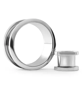 Stainless Steel Screw on Ear Tunnels