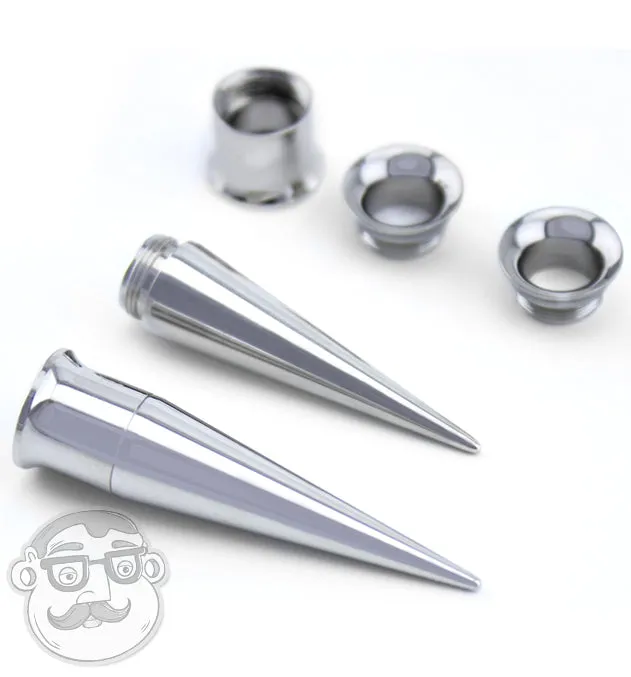 Stainless Steel Taper & Tunnel Ear Stretching Kit (6 Pieces)