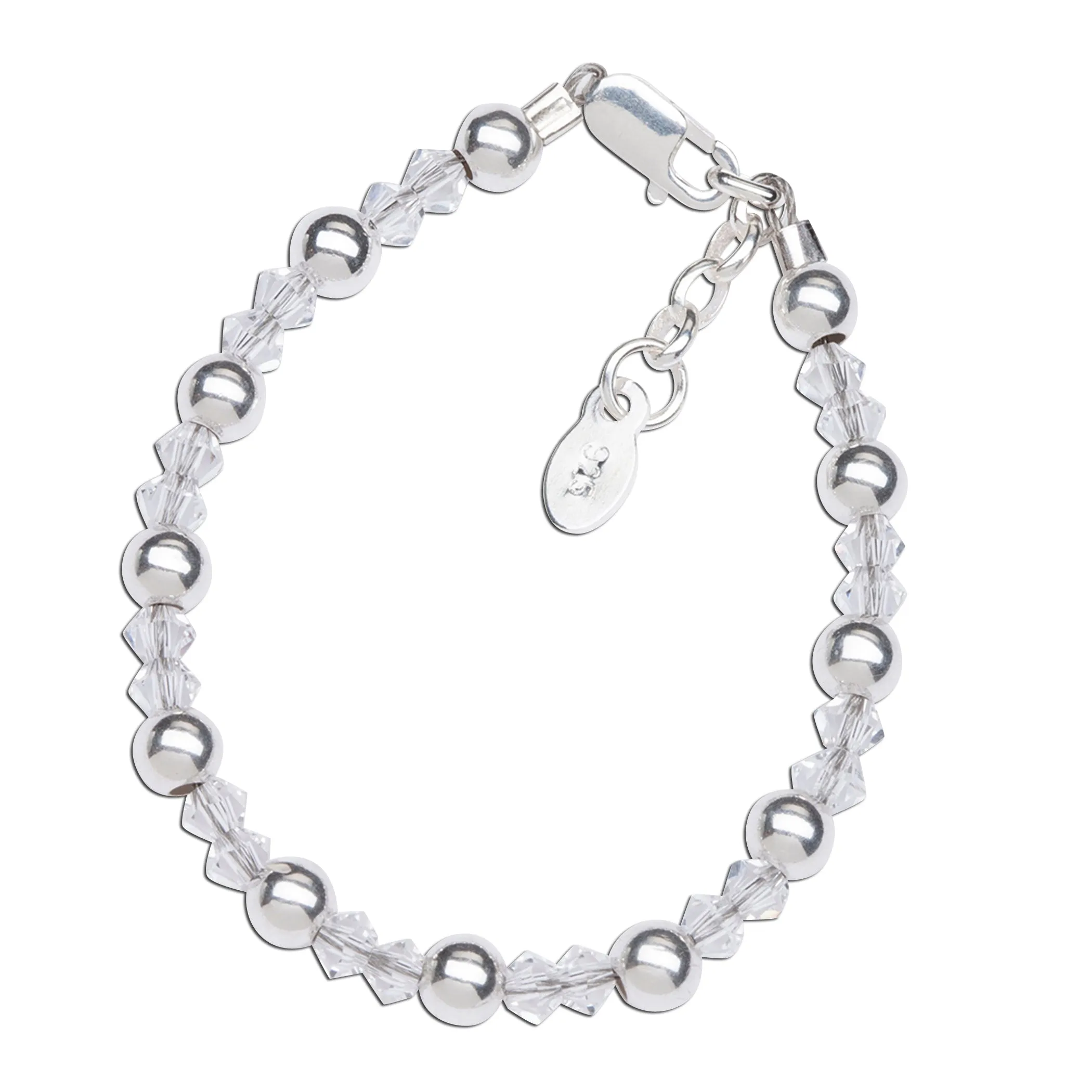 Stella - Sterling Silver Bracelet for Child with Sparkling Crystals