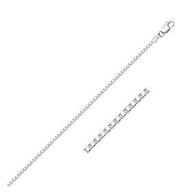 Sterling Silver Adjustable Box Chain for Necklace ( 16-18")