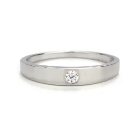 Sterling Silver Baby Ring with Clear CZ for Girls