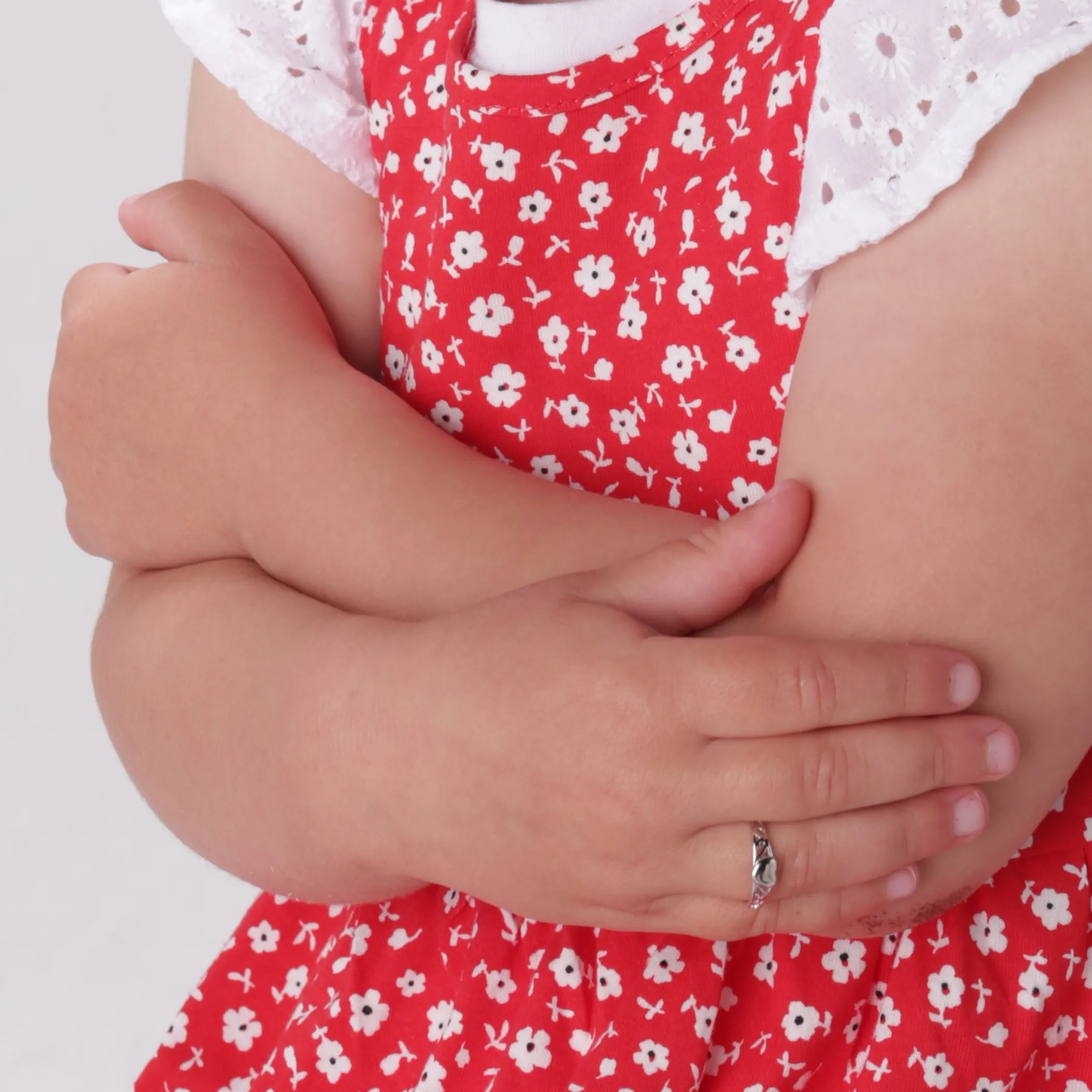 Sterling Silver Baby Ring with Heart Embellishment for Girls