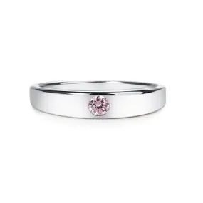 Sterling Silver Baby Ring with Pink CZ (BR-04-Pink)