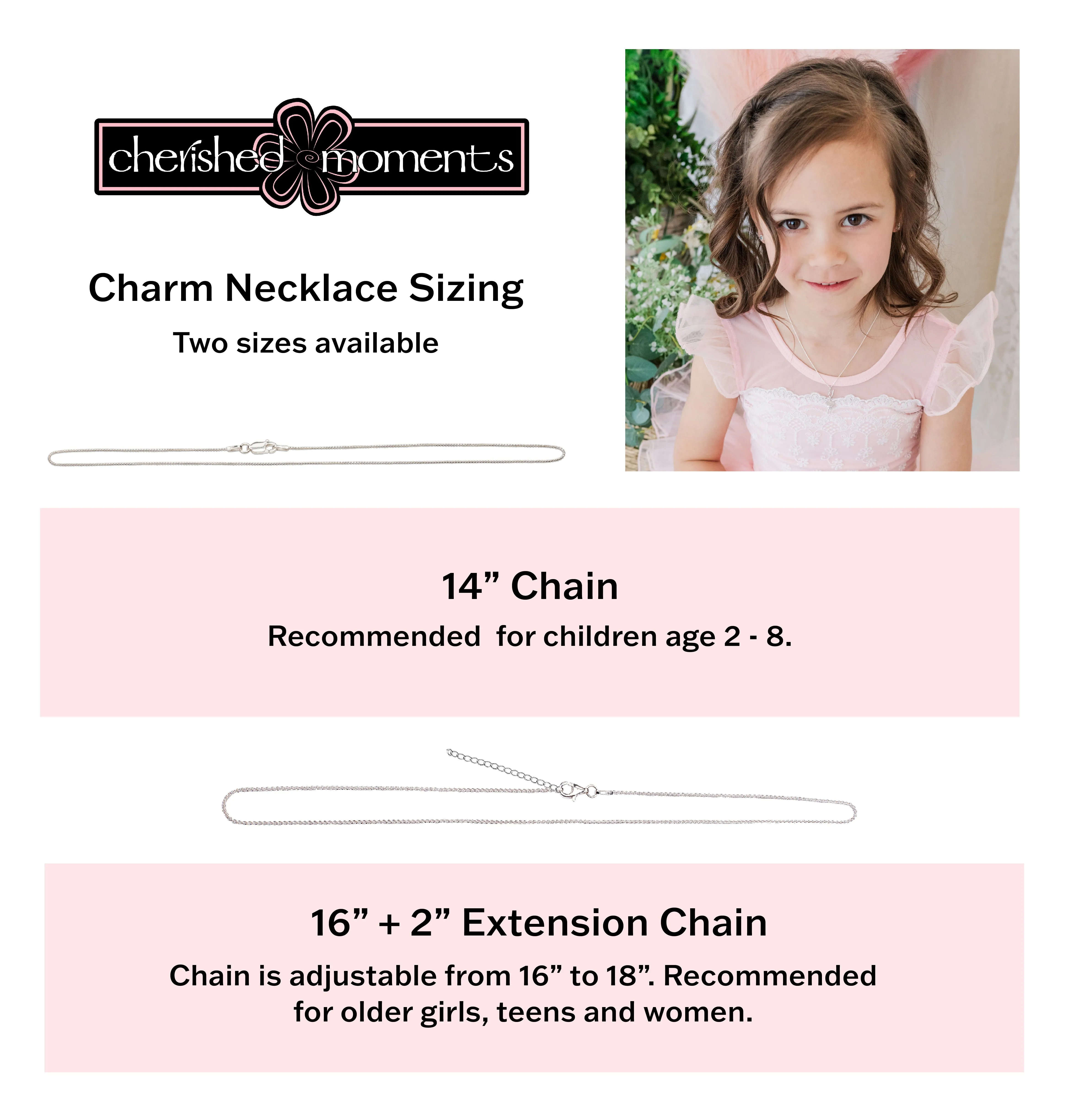Sterling Silver Bar Necklace with Cross and CZ Birthstone Heart for Kids