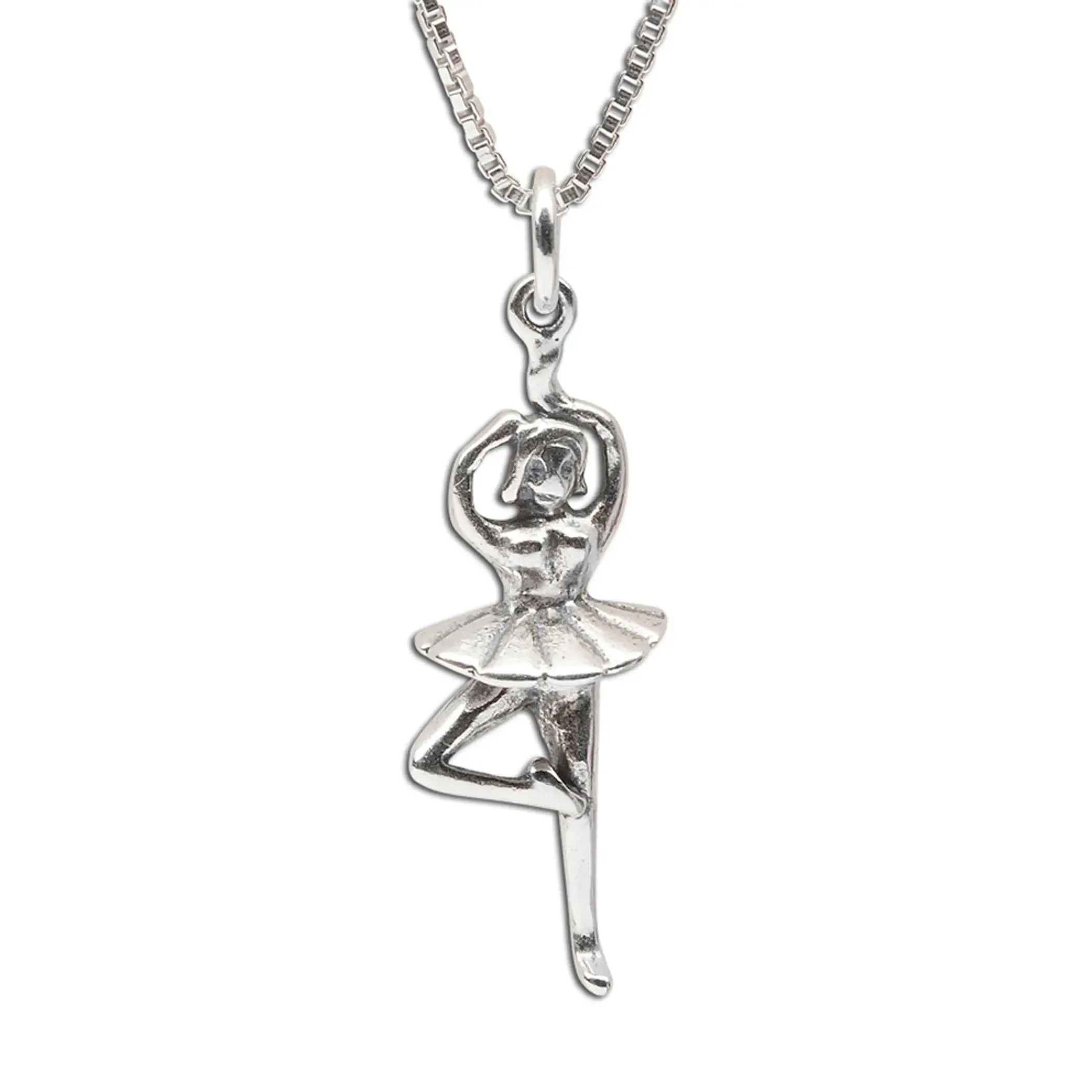 Sterling Silver Children's Ballerina Necklace for Kids