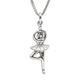 Sterling Silver Children's Ballerina Necklace for Kids
