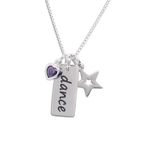 Sterling Silver Children's Dance Necklace-Lavender