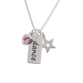 Sterling Silver Children's Dance Necklace-Pink