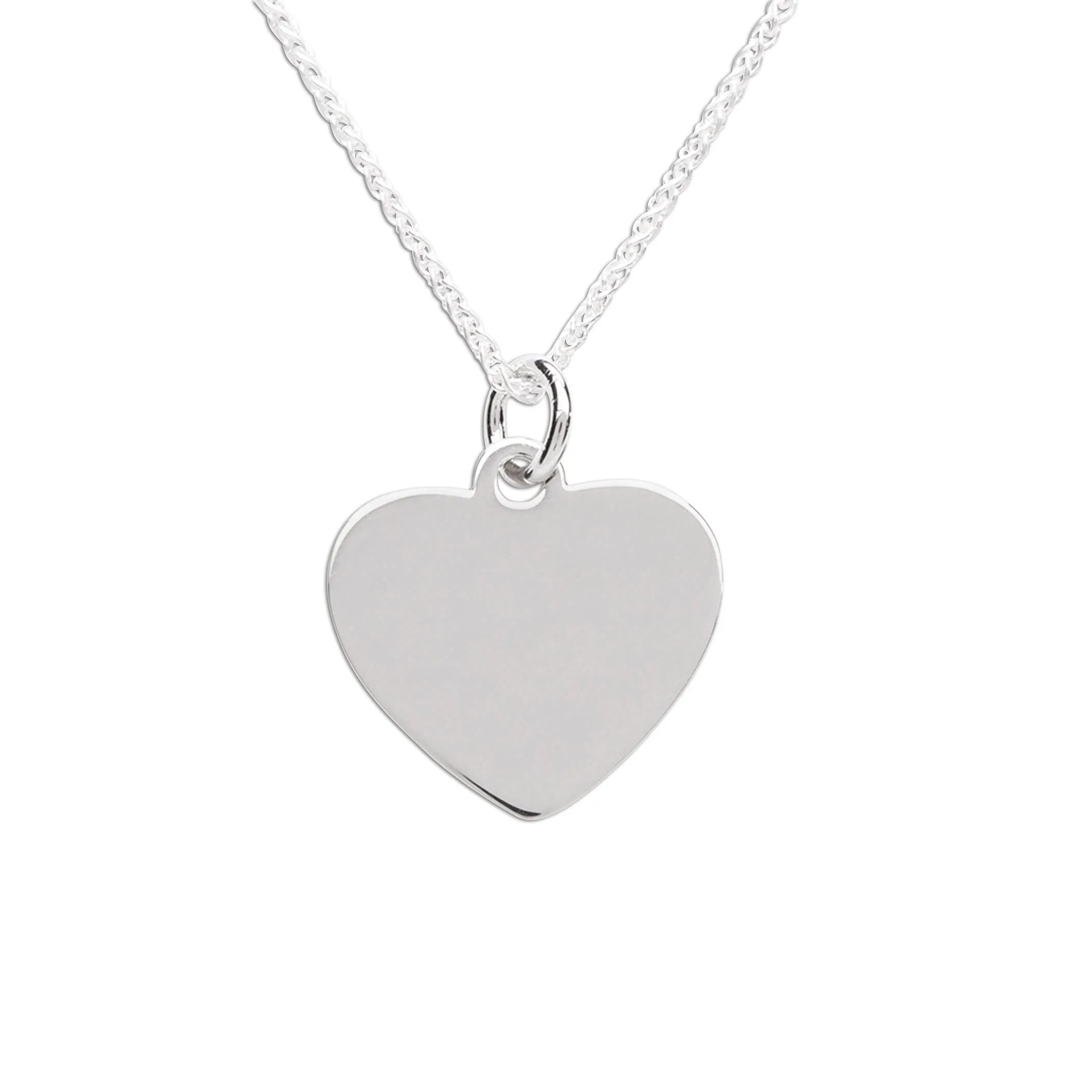 Sterling Silver Children's Engraveable Heart Necklace