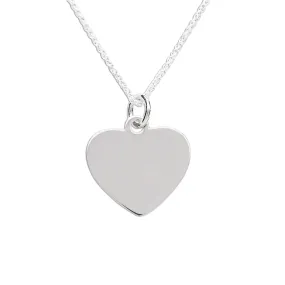 Sterling Silver Children's Engraveable Heart Necklace