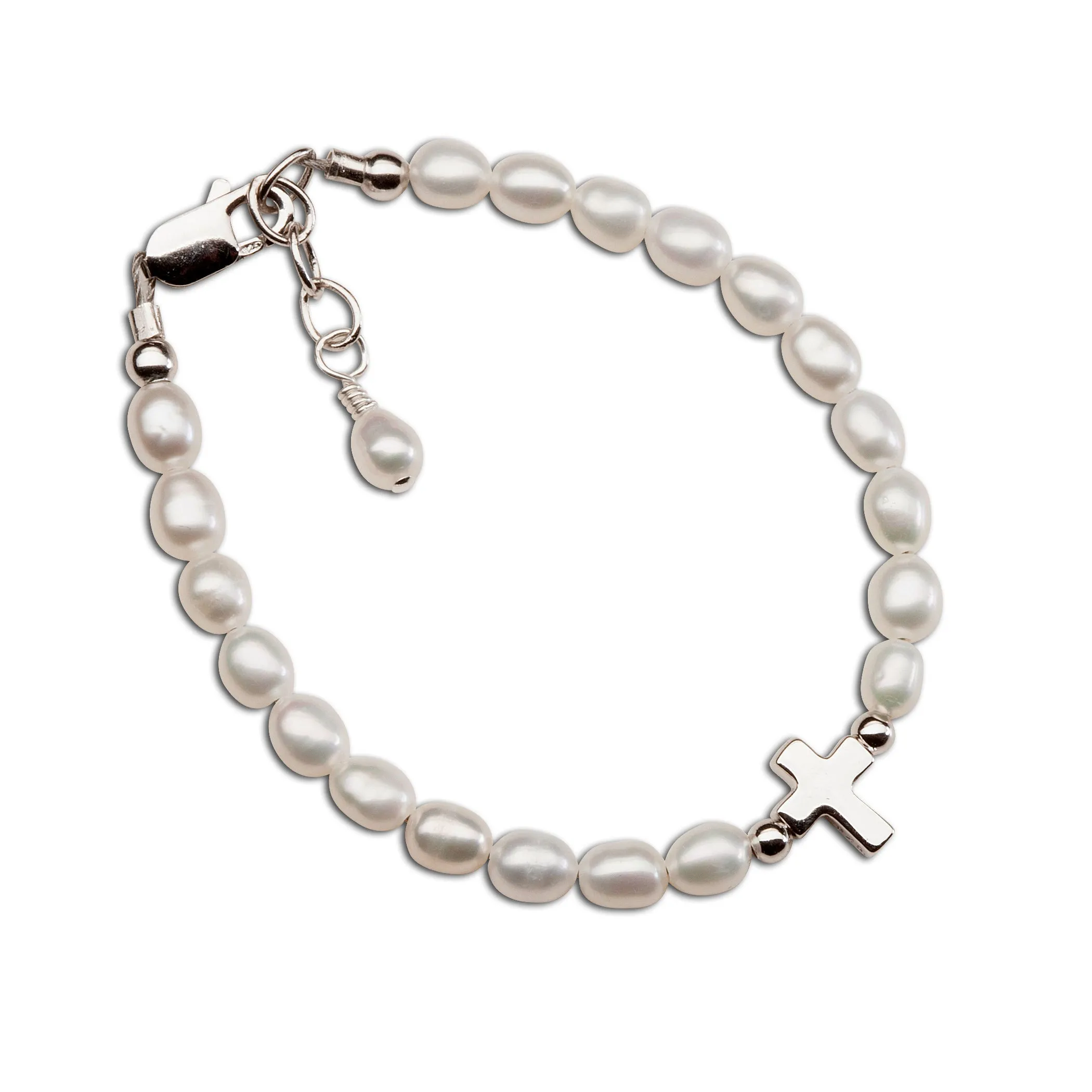 Sterling Silver Cross Bracelet Baptism or Communion Gift