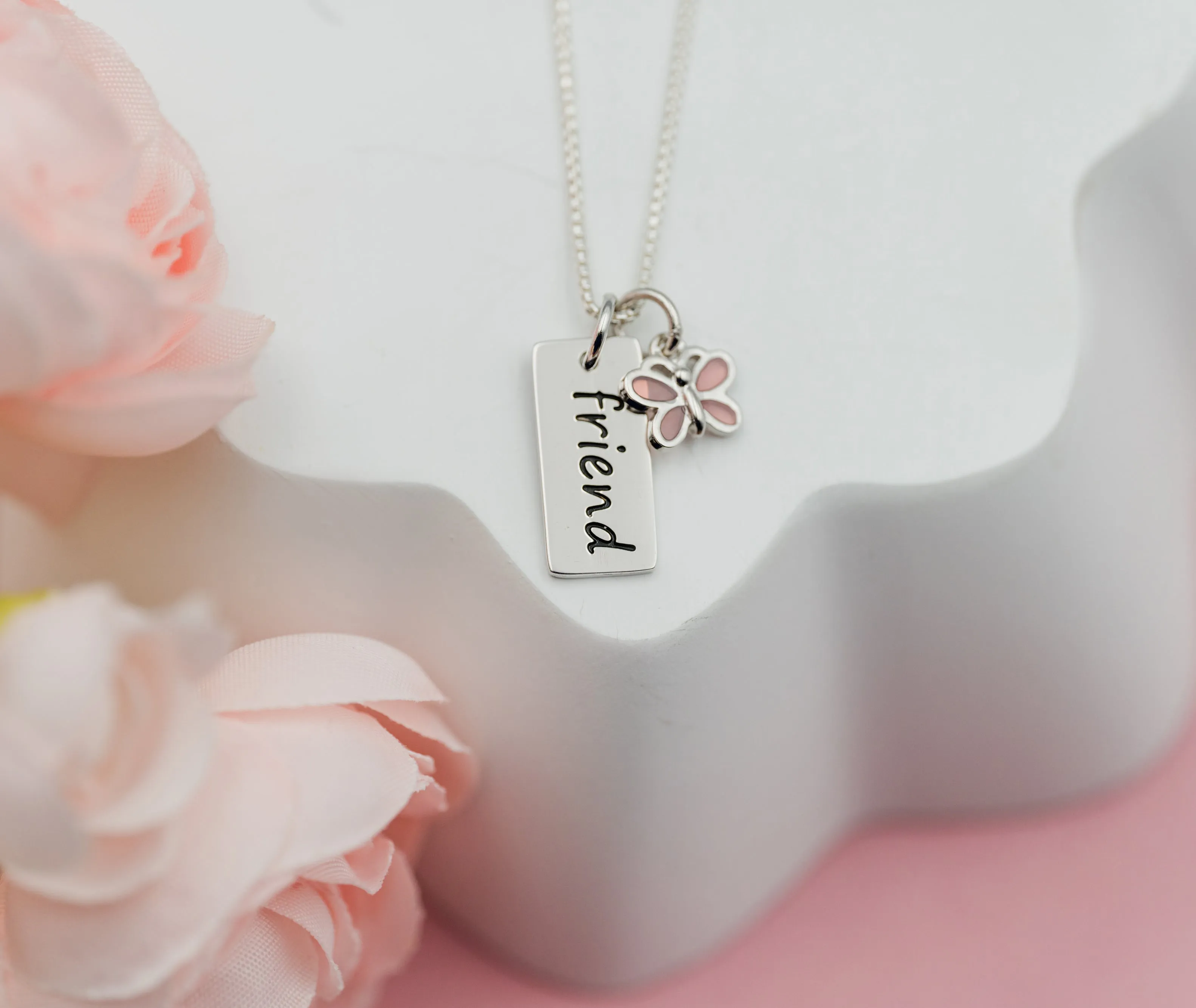 Sterling Silver Friend Necklace for Kids
