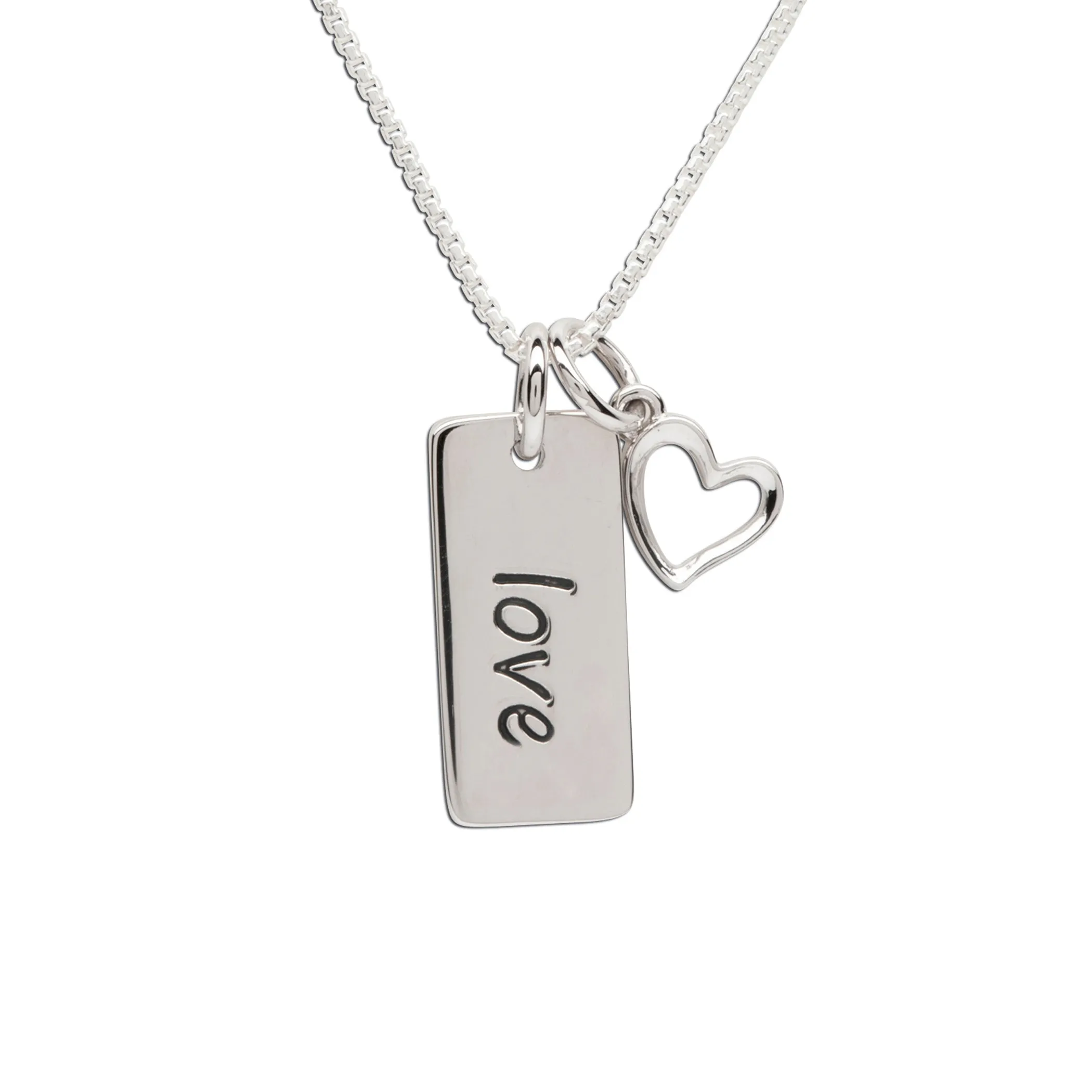 Sterling Silver Girl's Love Necklace