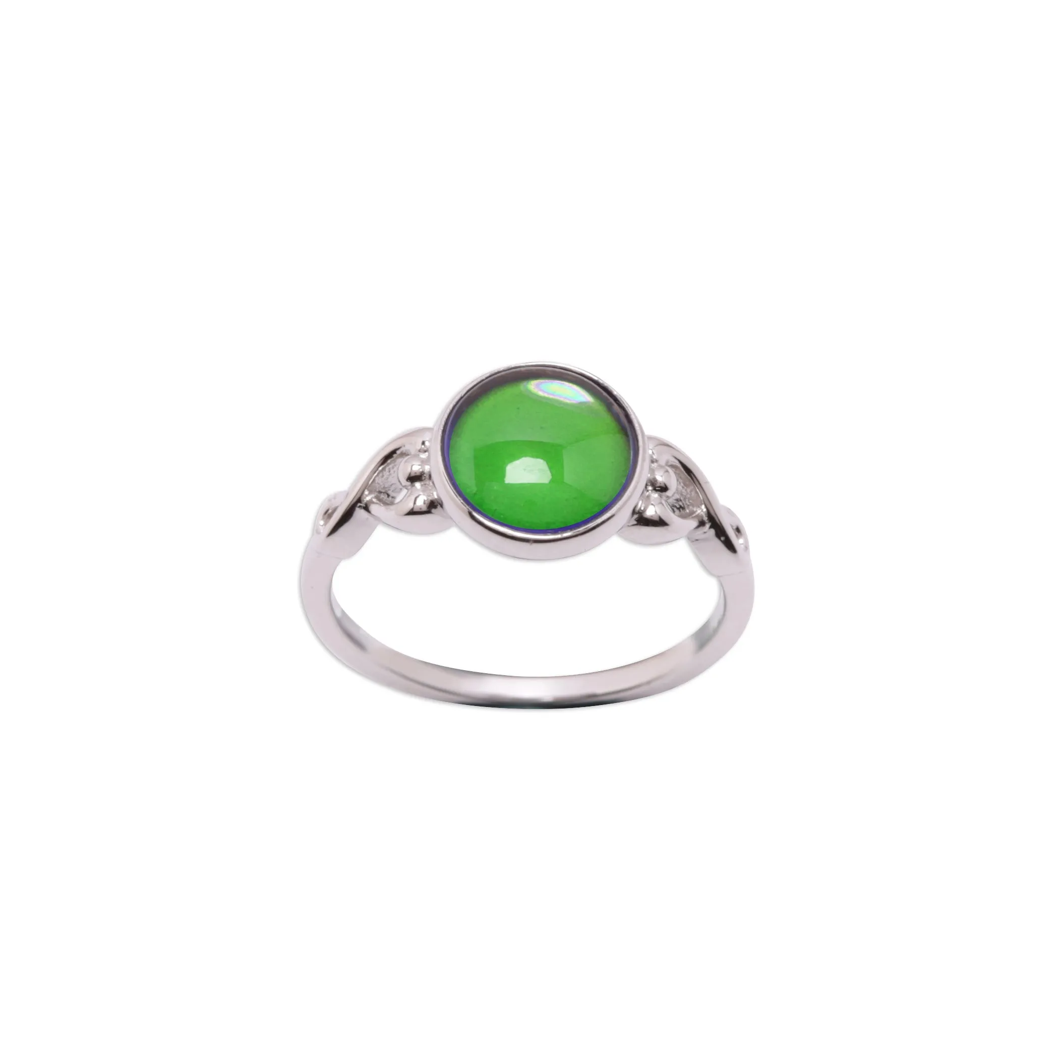 Sterling Silver Girl's Mood Ring (Round)