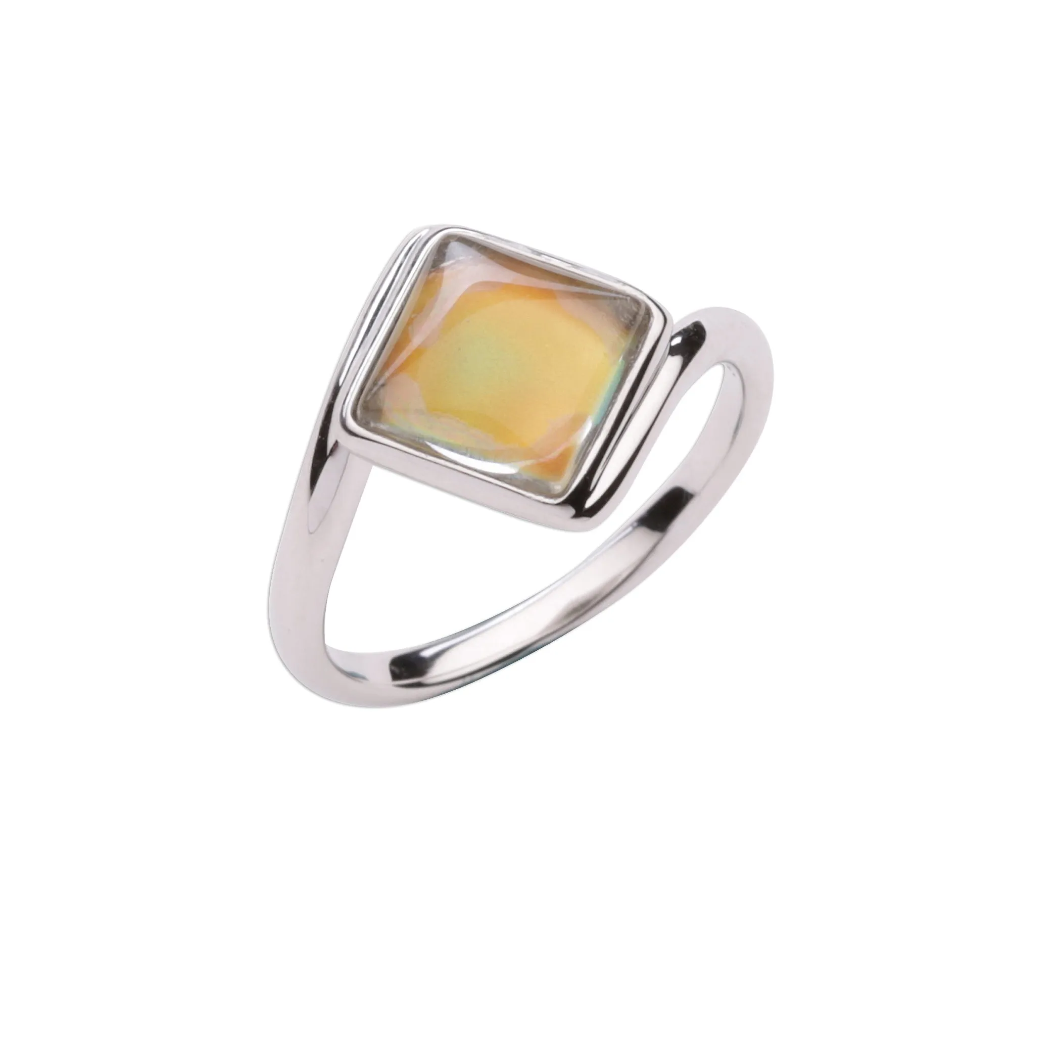 Sterling Silver Girl's Mood Ring (Square)