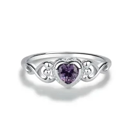 Sterling Silver Heart Baby Ring for Kids
