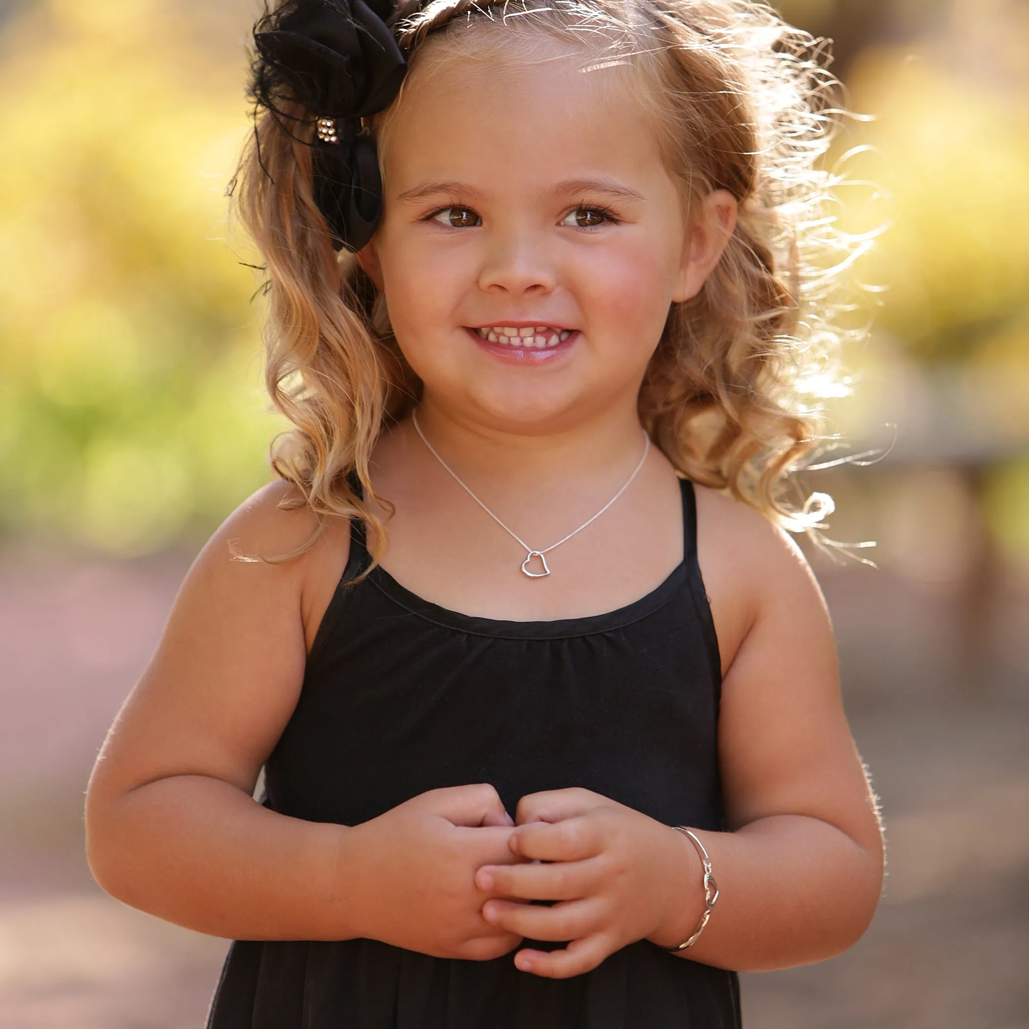 Sterling Silver Heart Bangle Bracelet for Baby and Child
