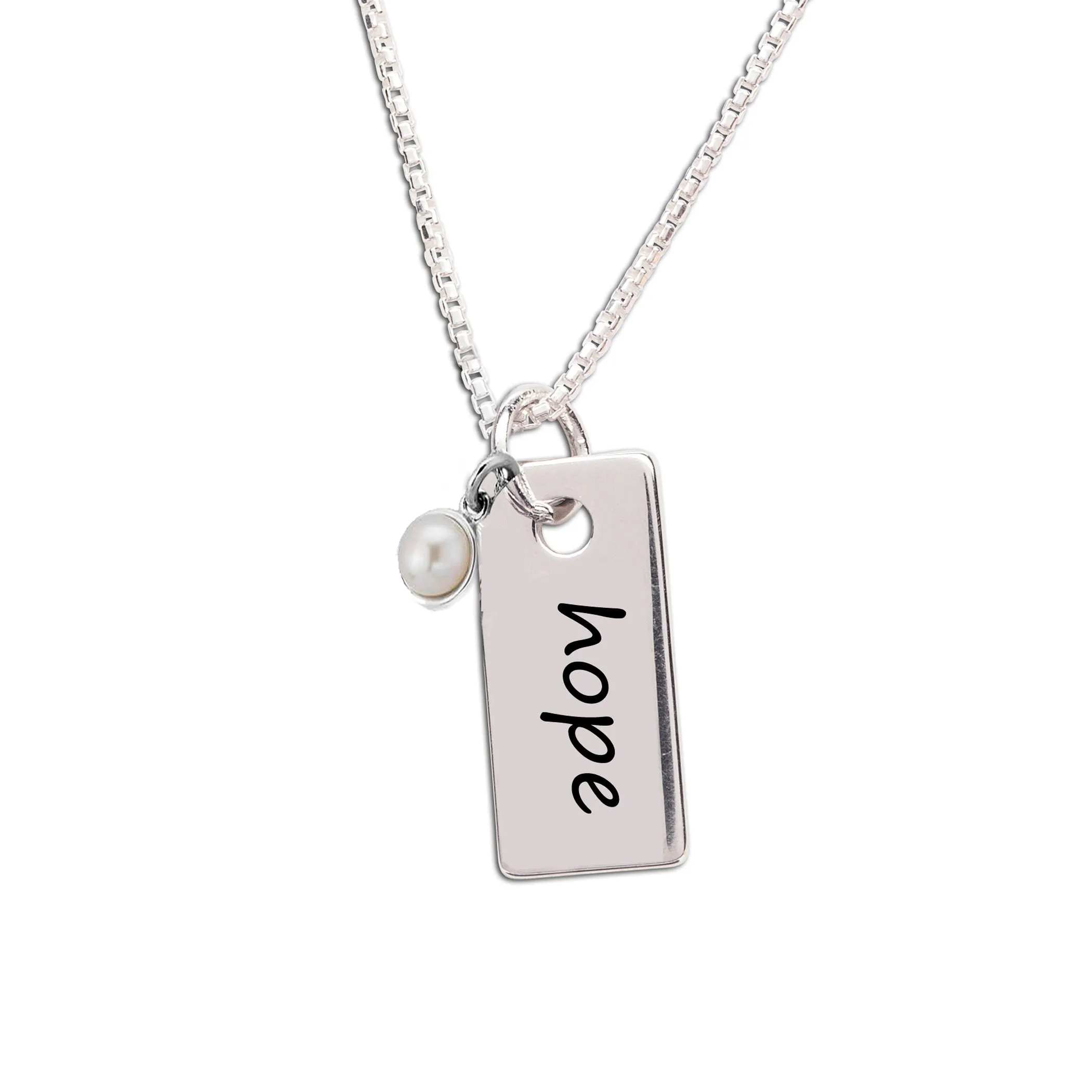 Sterling Silver Hope Necklace for Girls