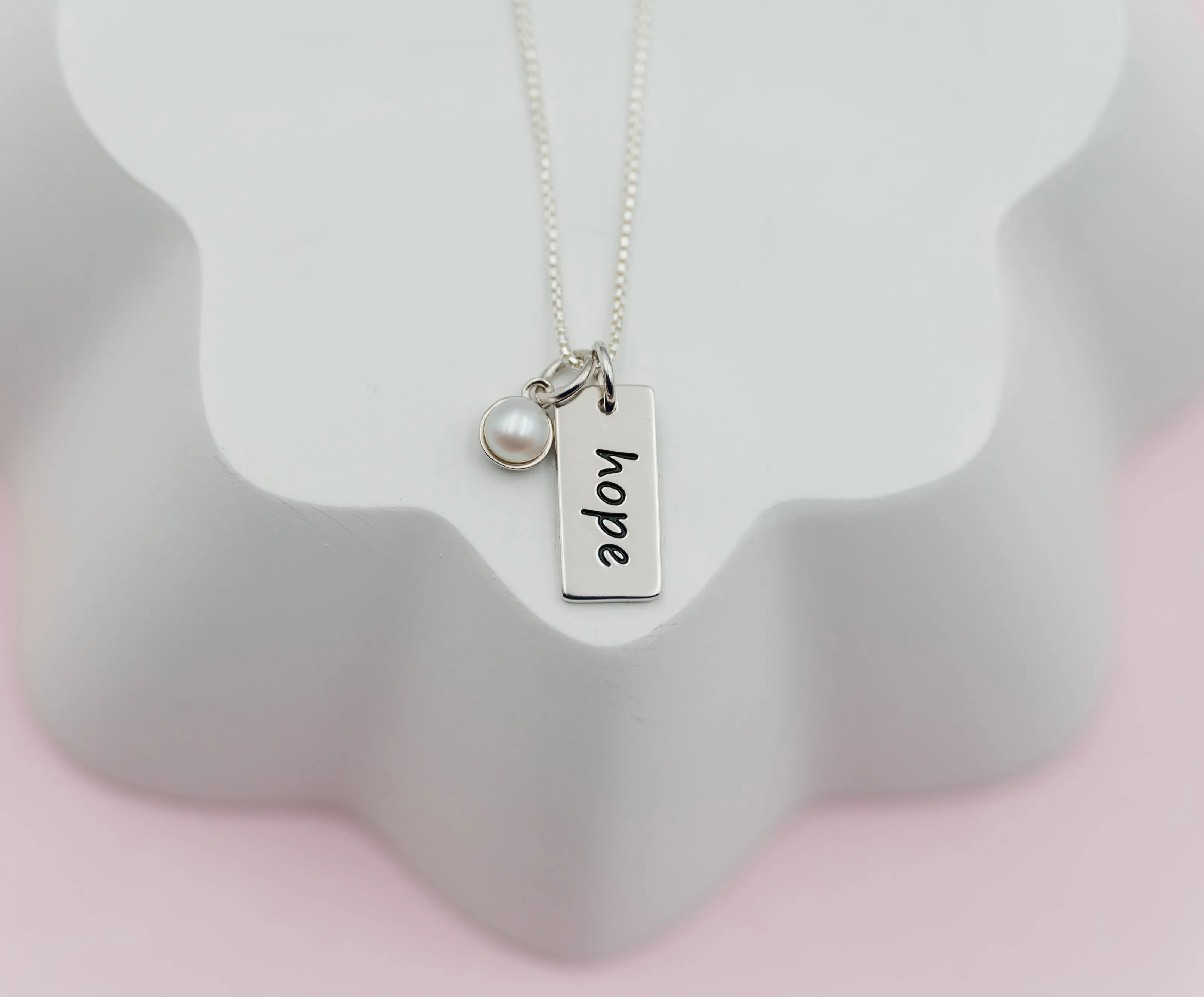 Sterling Silver Hope Necklace for Girls