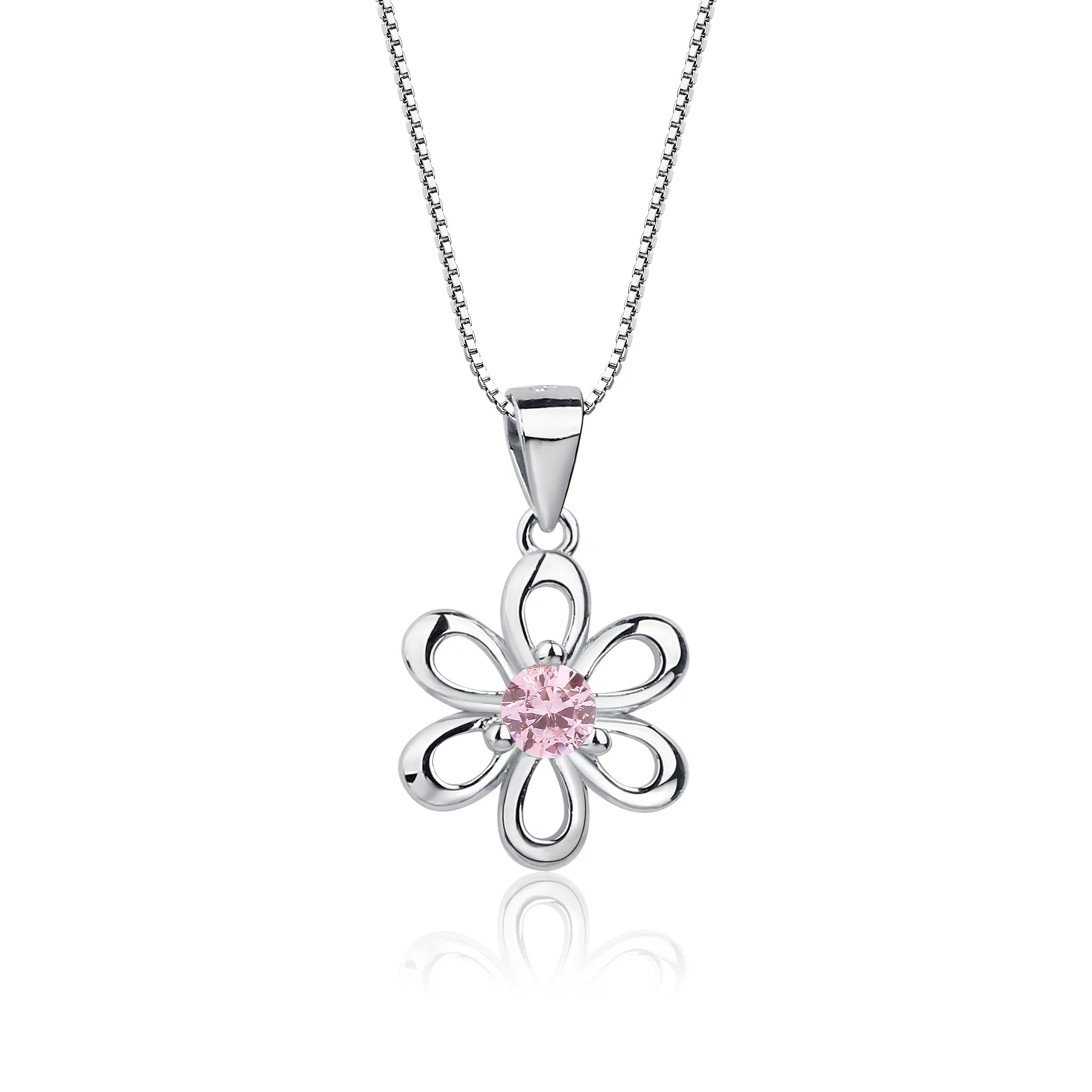 Sterling Silver Kid's Daisy Flower Necklace
