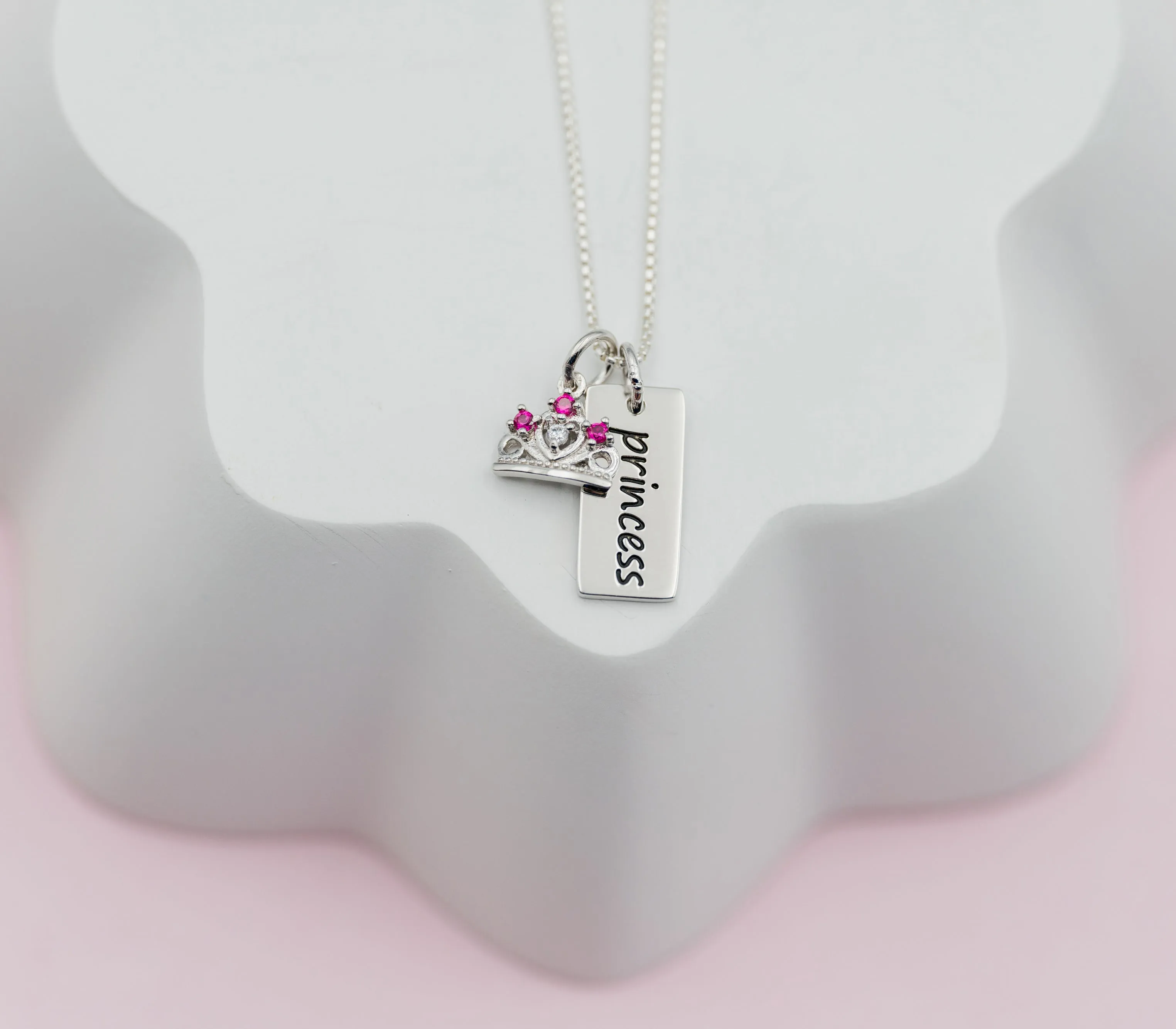 Sterling Silver Little Girl's Princess Necklace