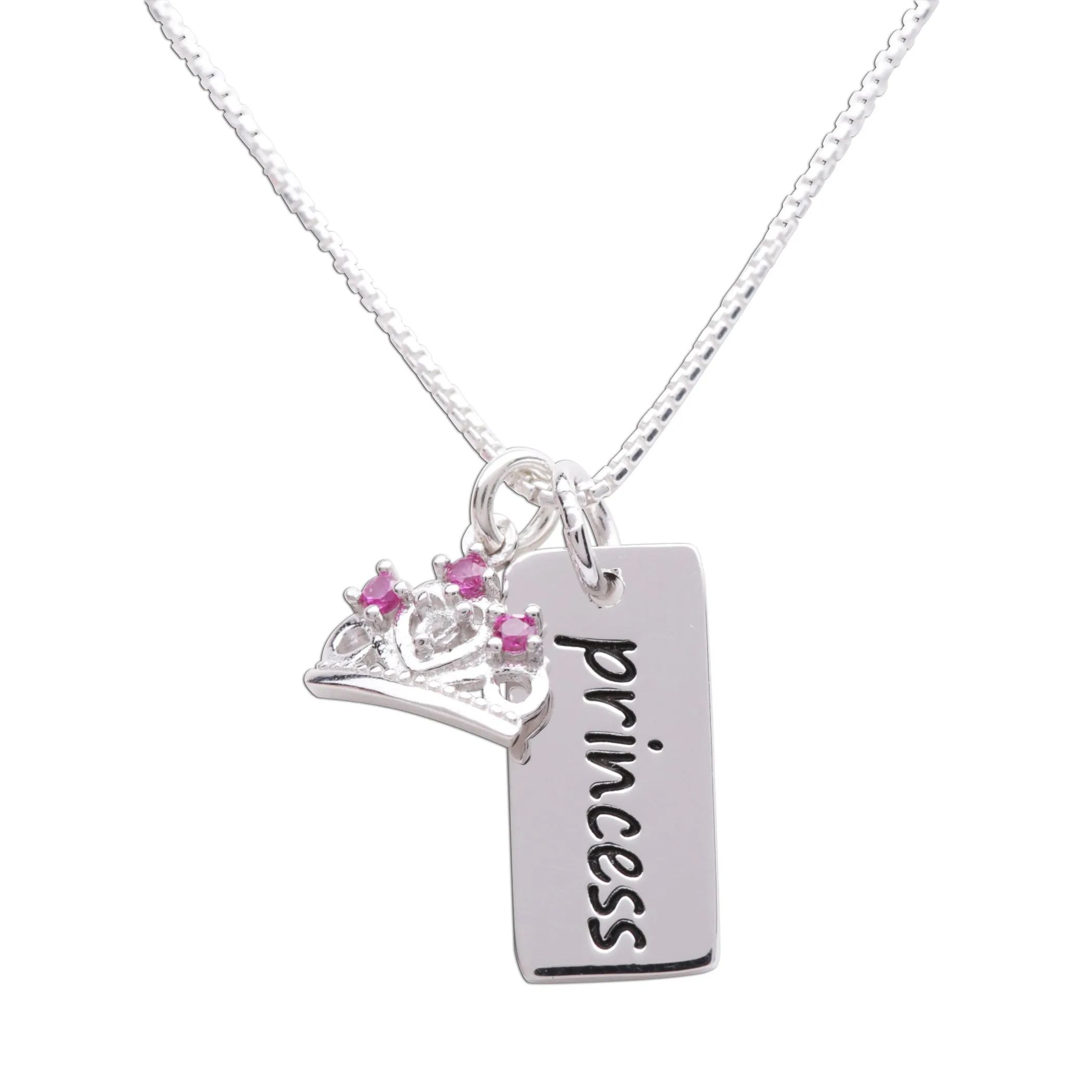 Sterling Silver Little Girl's Princess Necklace