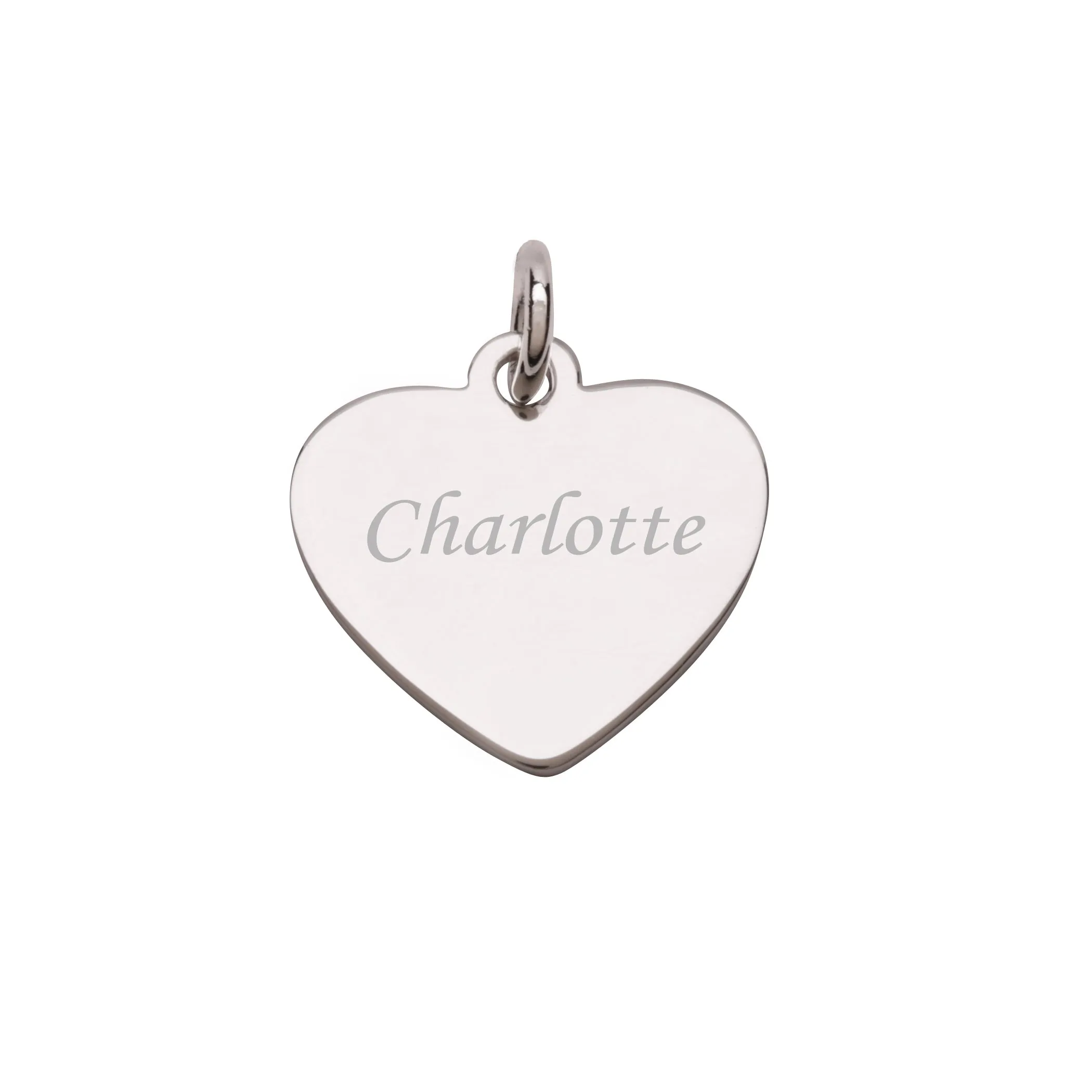 Sterling Silver Personalized Little Sis Heart Necklace for Little Sisters