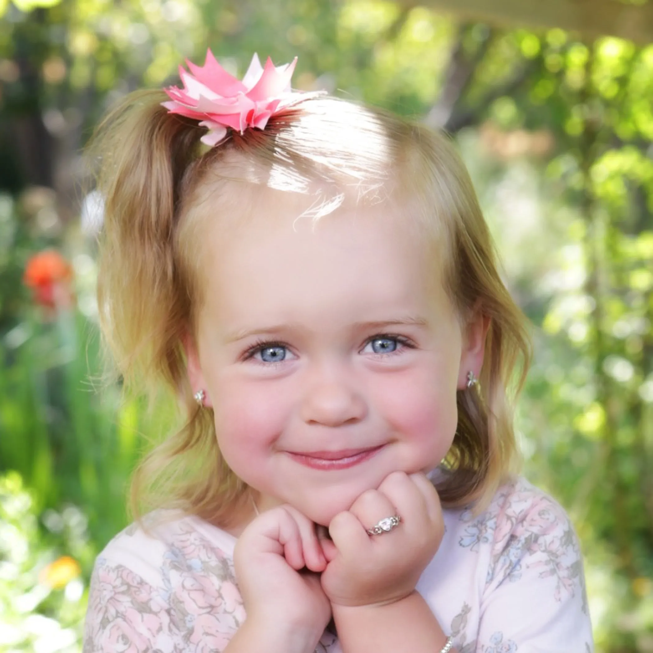 Sterling Silver Ruby Heart Baby Ring for Girls
