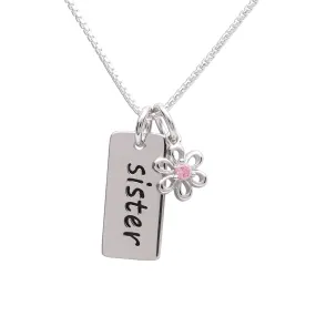 Sterling Silver Sister Necklace for Kids