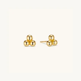 Trinity Sphere Studs In Gold
