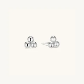 Trinity Sphere Studs Silver