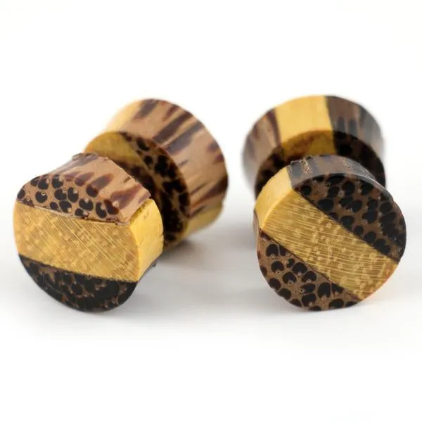 Triple Wooden Fake Gauges Plugs