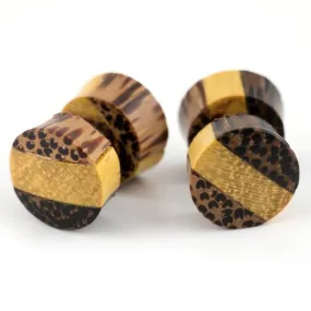 Triple Wooden Fake Gauges Plugs
