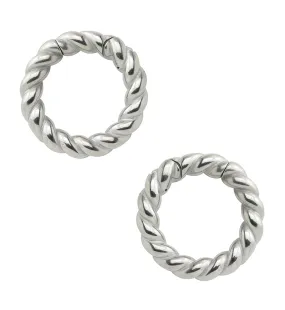 Twist Stainless Steel Hinged Ear Weights