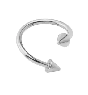 Twisted Spike Stainless Steel Barbell