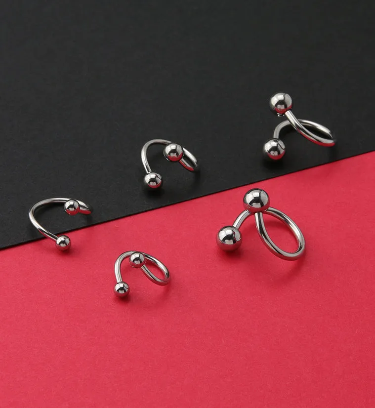 Twisted Stainless Steel Barbell
