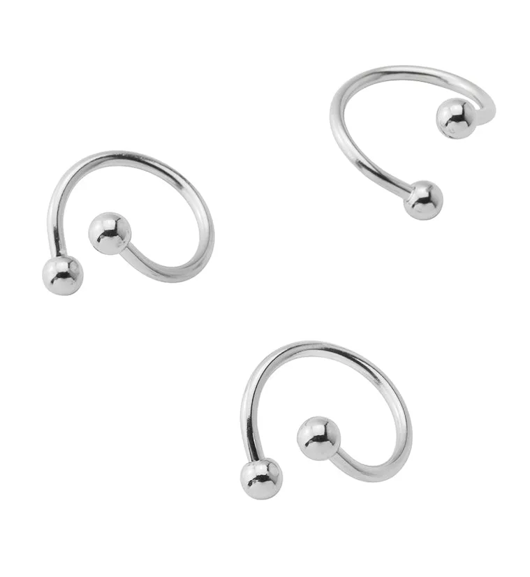 Twisted Stainless Steel Barbell